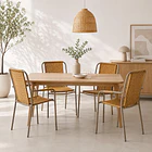Pack de 4 Sillas Comedor o Exterior KAMBA Tejido - Color Trigo 3