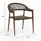 Pack de 4 Sillas de Terraza Douce - Aluminio y Rattan 4