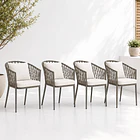 Pack de 4 Sillas de Terraza Trame - Aluminio y Cuerda 2