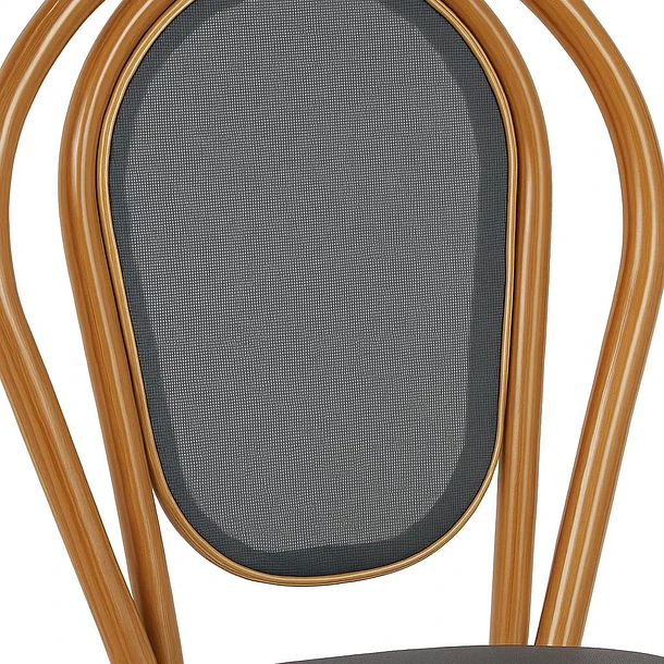 Pack de 4 Sillas Provence Parisina Rattan - Gris Oscuro 6