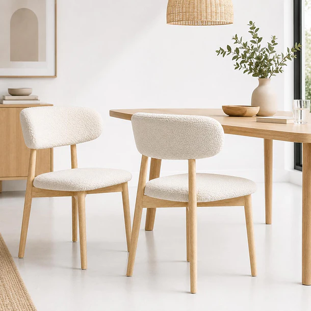Pack de 2 Sillas Cloud Madera - Blanco 2