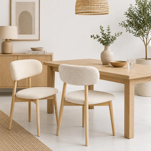 Pack de 2 Sillas Cloud Madera - Blanco 3
