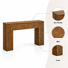 Arrimo Decorativo Kuat Líneas Rectas Madera Oscura Texturizada 155x79 5