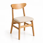 Silla de Comedor Sinkro - Madera clara asiento Beige 1