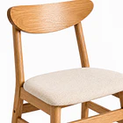 Silla de Comedor Sinkro - Madera clara asiento Beige 6