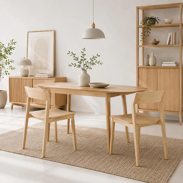 Pack de 2 Sillas de Comedor Madera Rover Viena Natural 3