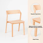 Pack de 2 Sillas de Comedor Madera Rover Viena Natural 5