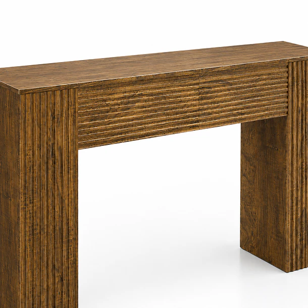 Arrimo Decorativo Kuat Líneas Rectas Madera Oscura Texturizada 155x79 6