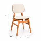 Silla de Comedor Ystava - Madera Maciza con Asiento y Respaldo Acolchados 4