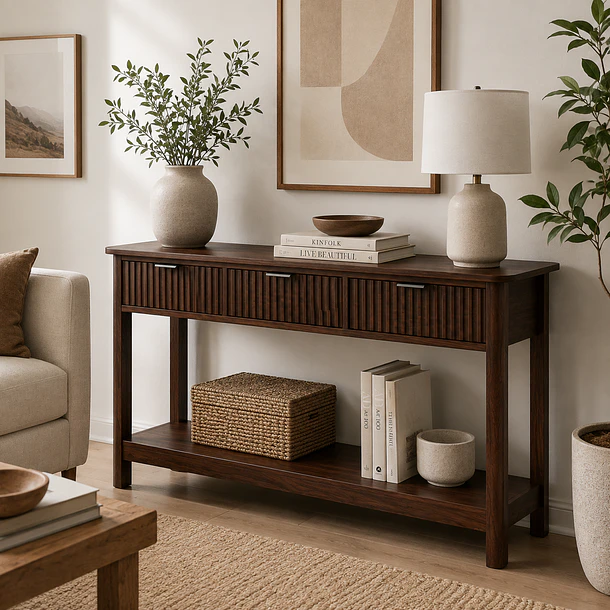 Arrimo Khaya 120x76 3 Cajones con Relieve Vertical 3