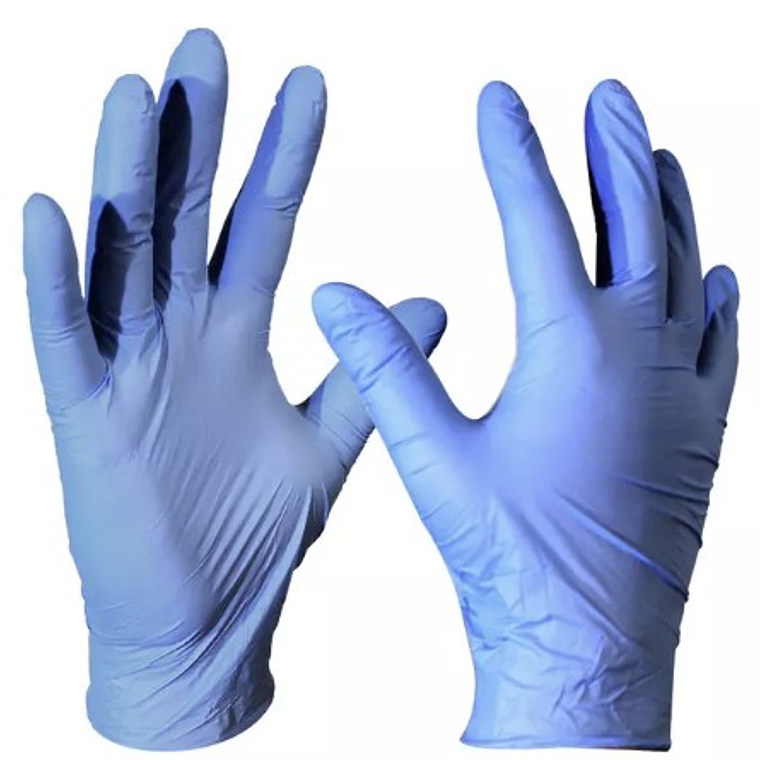 Guantes de Examinación Nitrilo Azul | Caja 100 | Muncare 1