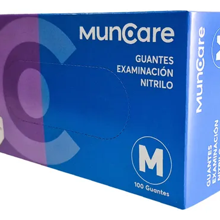 Guantes de Examinación Nitrilo Azul | Caja 100 | Muncare 1