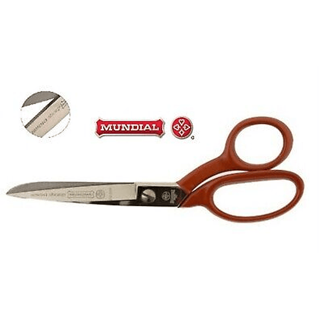 SEWING SCISSORS - KNIFE EDGE - RED HANDLE