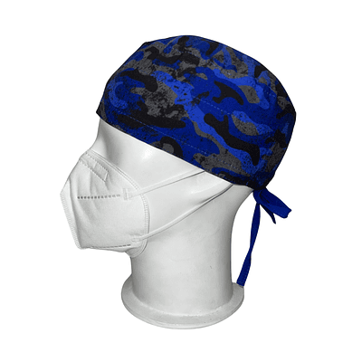 Gorro quirúrgico camuflaje multicam azul