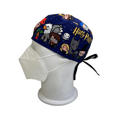 Gorro quirúrgico Harry Potter chibi azul