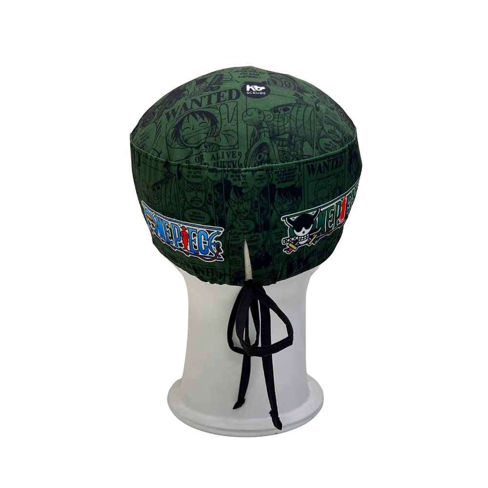 Gorro quirúrgico Luffy y Zoro One Piece verde