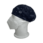 Gorro quirúrgico Libelulas y estrellas azul oscuro