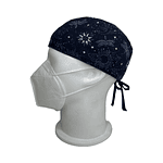 Gorro quirúrgico Libelulas y estrellas azul oscuro