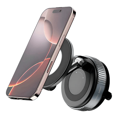 Base Celular Magnética Con Ventosa Ultra Fuerte Para Auto Color Negro