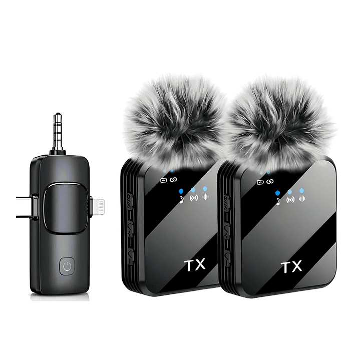 Microfono Inalambrico 3 En 1 Para Iphone Android Computador 1