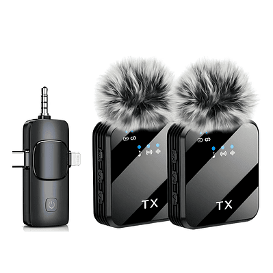 Microfono Inalambrico 3 En 1 Para Iphone Android Computador