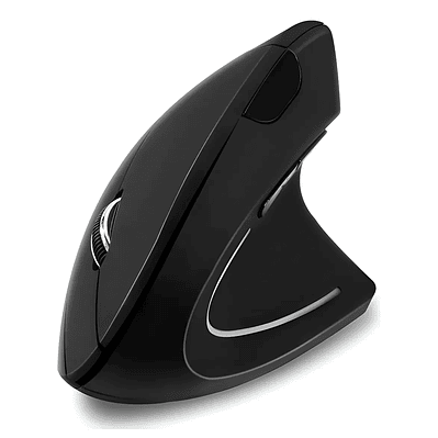 Ratón Vertical Inalámbrico 2.4g Mouse Usb Ergonómico Bateria Negro