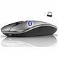 Mouse Inalámbrico Recargable Usb Silencioso Dual Bluetooth C - Miniatura 2