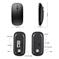 Mouse Inalámbrico Recargable Usb Silencioso Dual Bluetooth C - Miniatura 3
