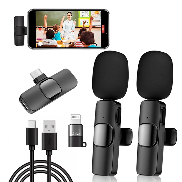 Microfono Inalambrico Solapa Profesional Entrada Tipo C 1