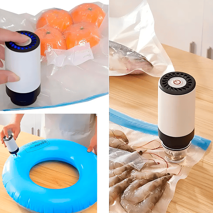 Bomba De Succión Eléctrica Para Bolsas Ropa Viaje Aspirador 3