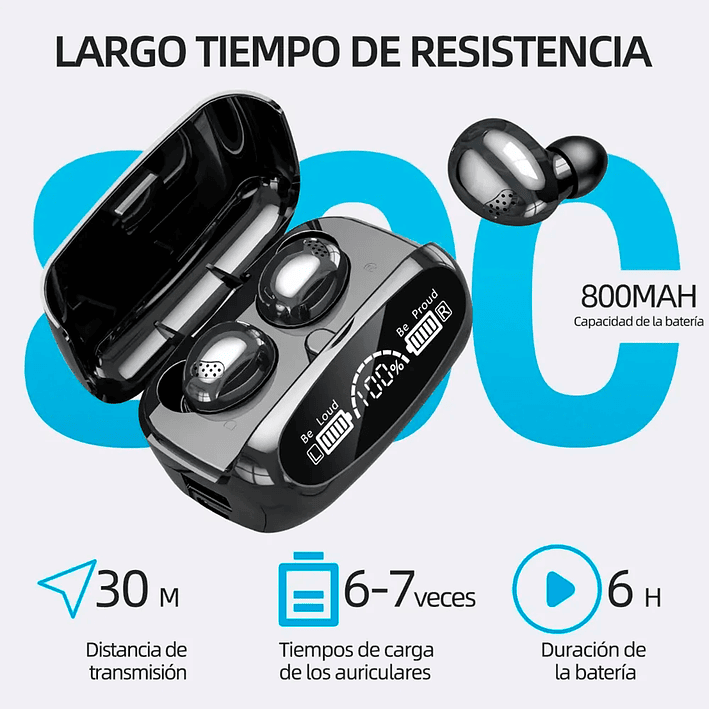 Auriculares Inalámbricos Bluetooth Audifonos M32 Negros 2
