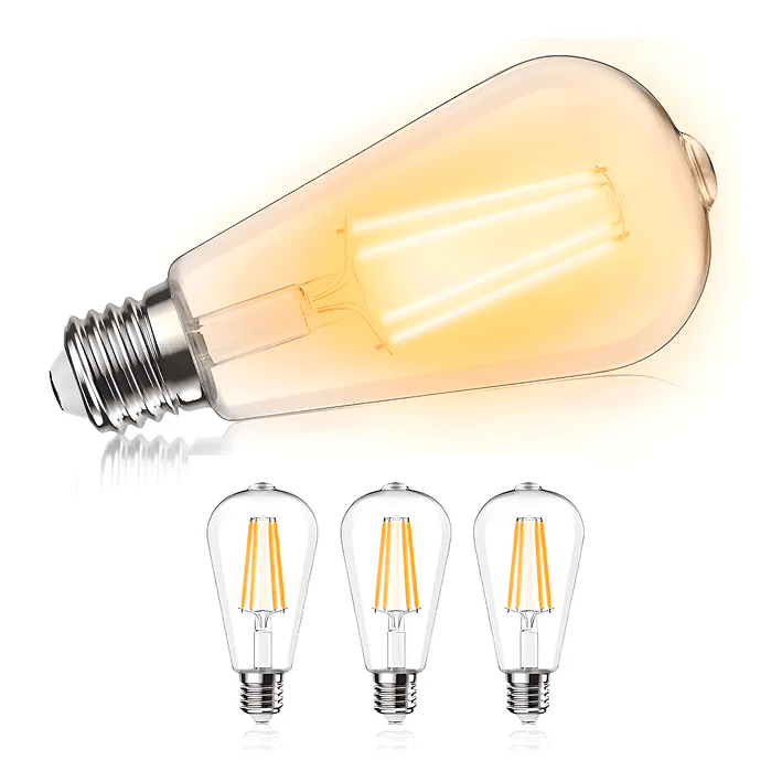 Ampolleta E27 Vintage Led A60 Filamento 6w 2700k 1
