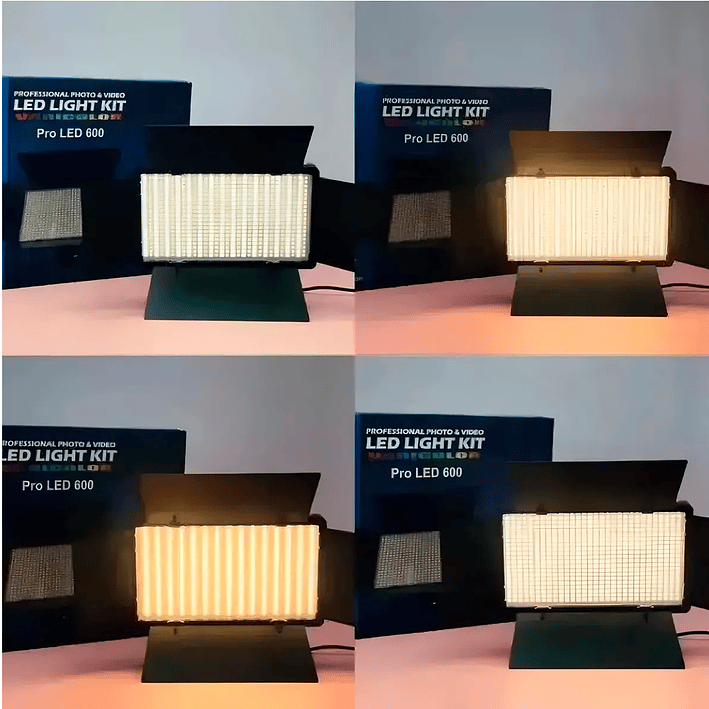 Kit Profesional Luz Relleno Con Trípode Reflector Pro 800led Negro Rgb 2