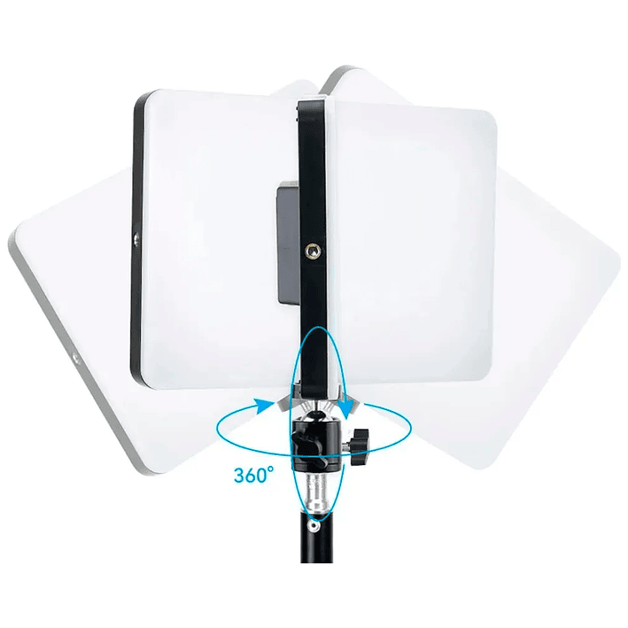 Panel De Iluminacion Aro Luz Led Pl26 Para Estudio + Tripode Negro Blanca Calida Y Fria 2