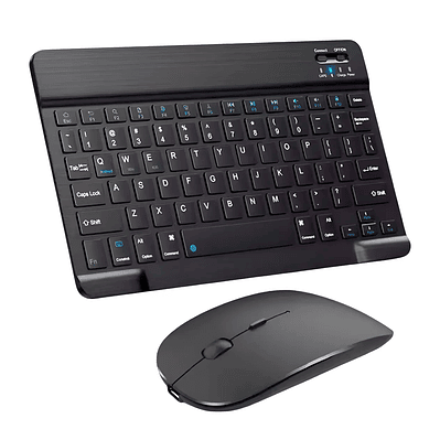 Kit Teclado + Mouse Para Ipad Tablet Celular Pc Bluetooth
