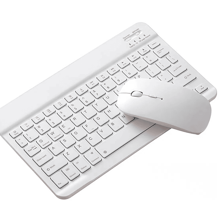Kit Teclado + Mouse Para Ipad Tablet Celular Pc Bluetooth 6
