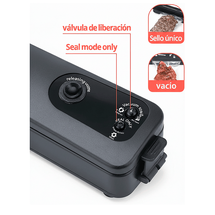 Maquina Para Sellar Al Vacio Selladora Al Vacio Electrica Negra 2