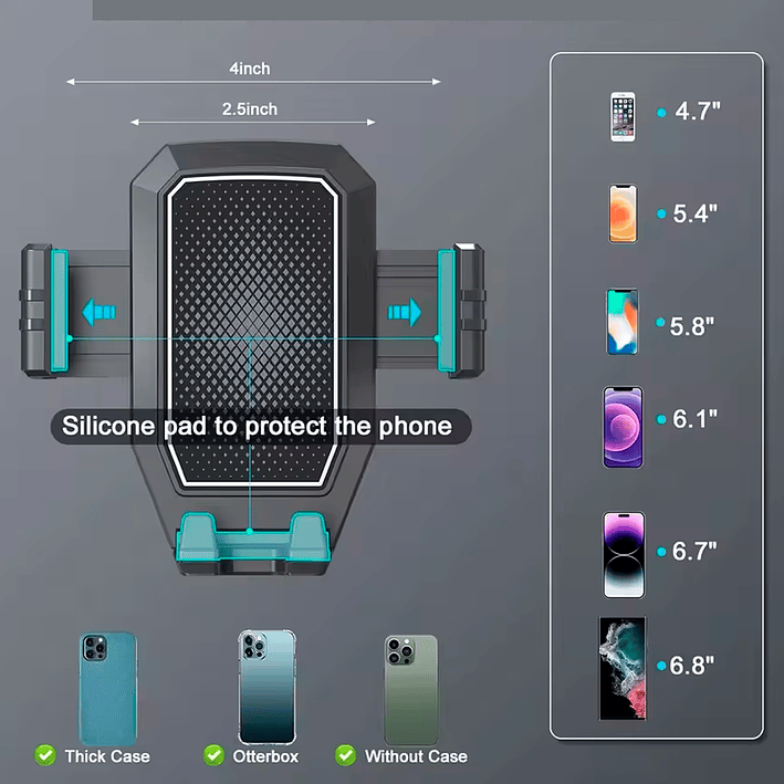 Soporte Teléfono Móvil Coche Soporte Giratorio De 360 Grados 2
