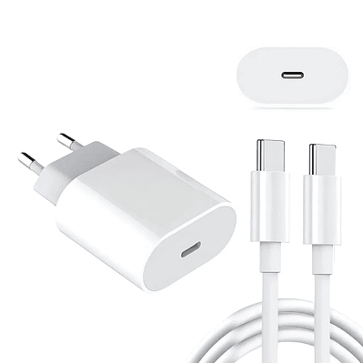 Cargador Usb C Para iPhone 15 16 Plus Pro Max Blanco