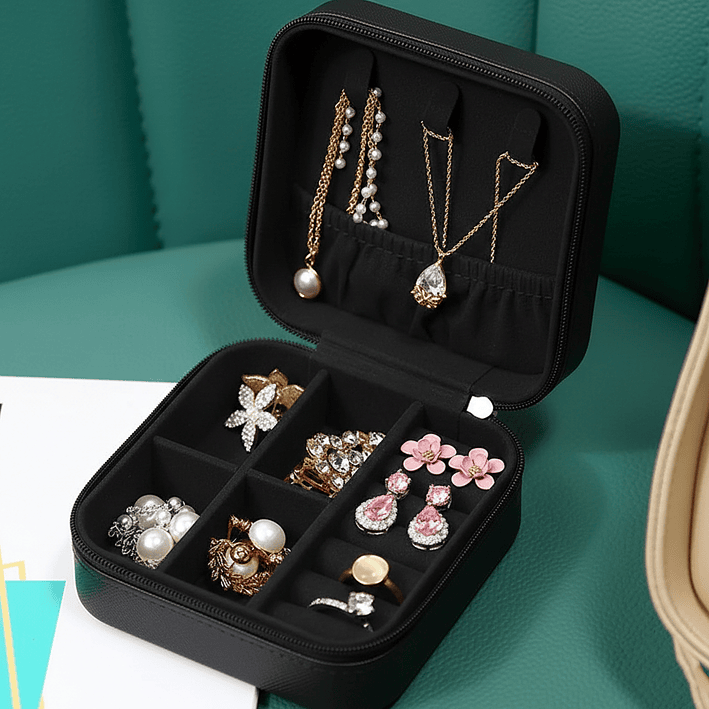Joyero Organizador Estuche Portátil Caja Joyas Collar Colores 3