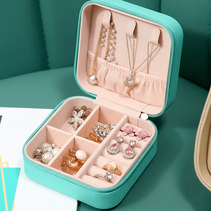 Joyero Organizador Estuche Portátil Caja Joyas Collar Colores 4