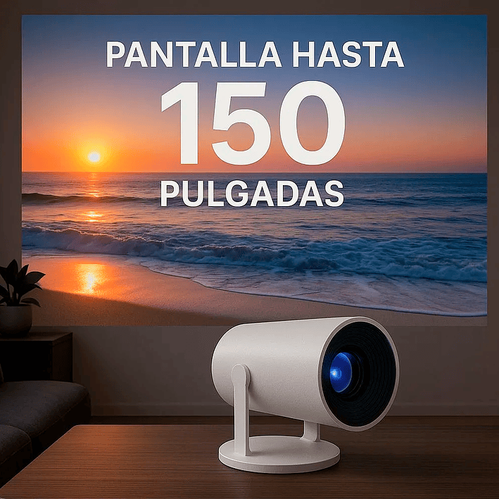 Proyector Portátil 4k Ubuy Hy300pro Android Tv Led 130 Pulgadas Blanco 3