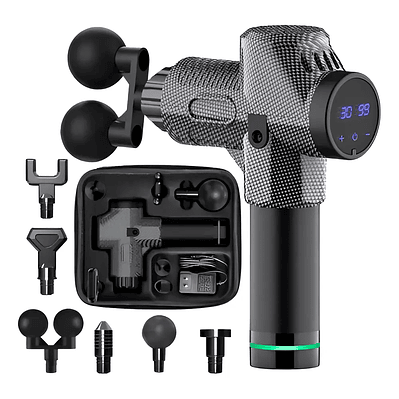 Masajeador Muscular Pistola Masaje 30 Velocidades Digital