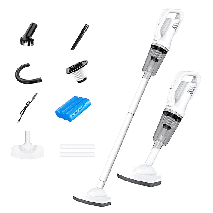 Aspiradora Polvo Inalambrica De Mano Recargable Blanca 12000 3