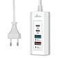 Cargador Usb Múltiple 4 En 1 Carga Rapida 2 Usb Y 2 Tipo C Blanco - Miniatura 1