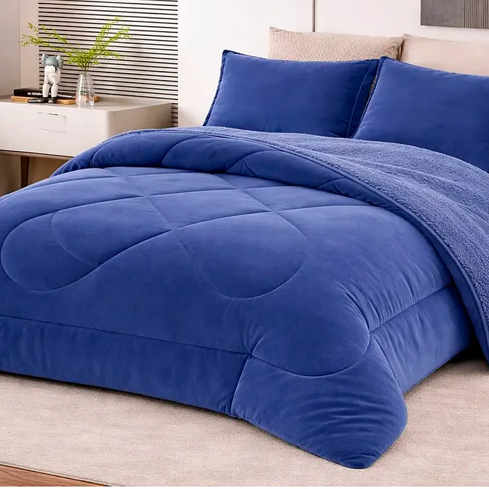 Cubrecamas De Invierno Plush Con Chiporro 1.5 Plazas + Funda 12