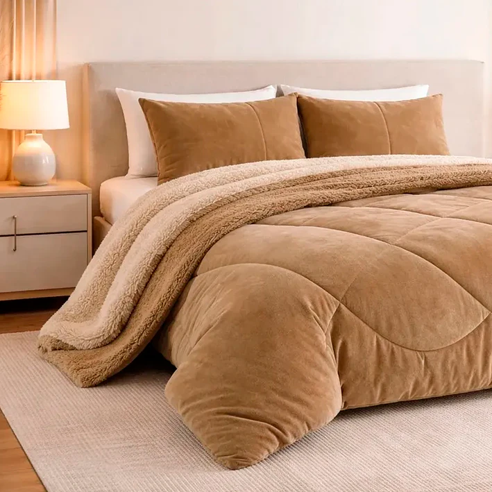 Cubrecamas De Invierno Plush Con Chiporro 1.5 Plazas + Funda 19