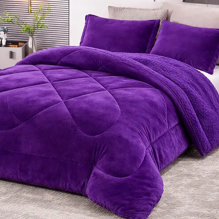 Cubrecamas De Invierno Plush Con Chiporro 1.5 Plazas + Funda 27