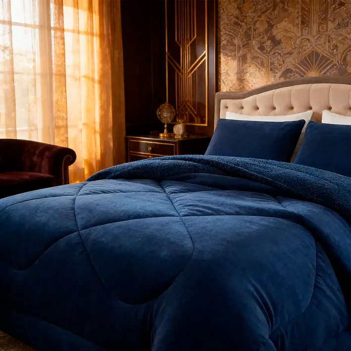 Cubrecamas De Invierno Plush Con Chiporro 2 Plazas + Fundas 4