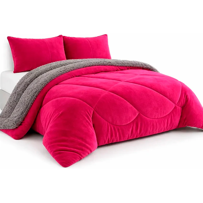 Cubrecamas De Invierno Plush Con Chiporro 2 Plazas + Fundas 13